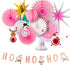 Christmas Party Decoration Set of Hanging Tissue Paper Fans Circle Paper Star